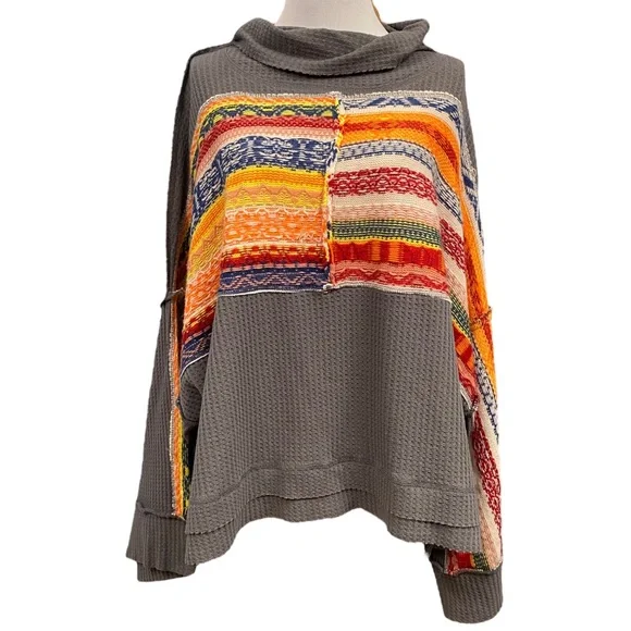 We The Free Leah Swit Dolman Sleeve Top Sweater Free People Women’s Size Medium - Picture 2 of 12